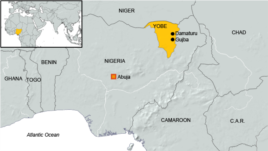 Map of Gujba, Nigeria, site of Boko Haram shootings