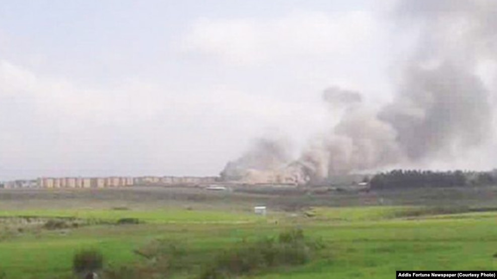 Smoke billowing out of Kilinto prison on September 3, 2016. 