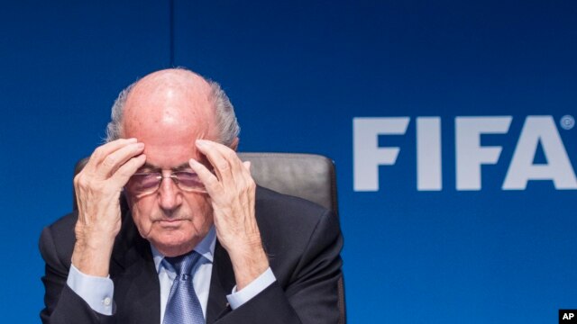 Joseph Blatter durante una conferencia de prensa en la sede de la FIFA, en Zúrich.
