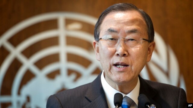 Tổng thư ký Liên hiệp quốc Ban Ki-moon kêu gọi Hội Đồng Bảo An Liên Hiệp Quốc “tìm sự thống nhất” về tình hình Syria 