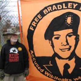 A veteran was among those supporting Bradley Manning.