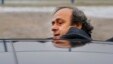 FILE - UEFA President Michel Platini is seen getting into a car in a Jan. 19, 2015, photo.