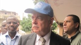 Roger Meece, Représentant du Secretaire Général de l'ONU en RDC, Kinshasa, 28 Novembre 2011 (Nicolas Pinault VOA)