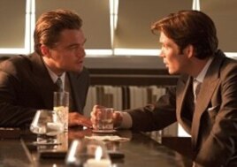 LEONARDO DiCAPRIO as Cobb and CILLIAN MURPHY as Robert Fischer in Warner Bros. Pictures’ and Legendary Pictures’ sci-fi action film “INCEPTION,” a Warner Bros. Pictures release.