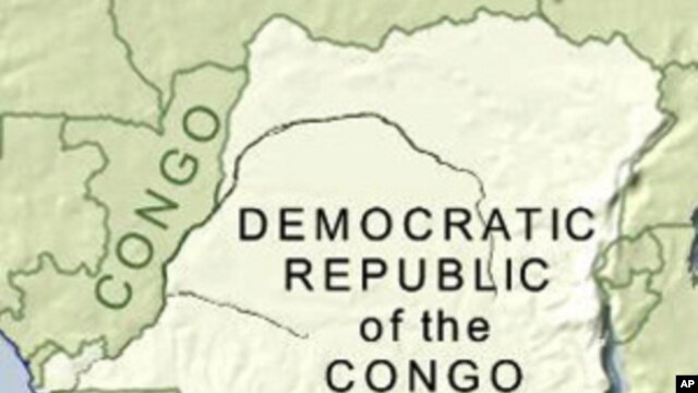 Map of Democratic Republic of Congo