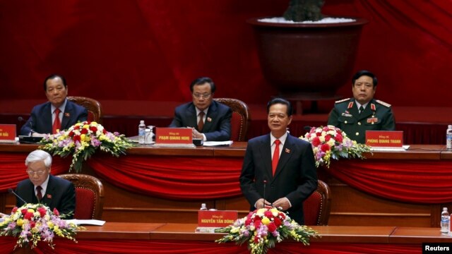 Thủ tướng Nguyễn Tấn Dũng phát biểu trong buổi lễ khai mạc Đại hội Đảng toàn quốc lần thứ 12 tại Hà Nội, ngày 21/1/2016.