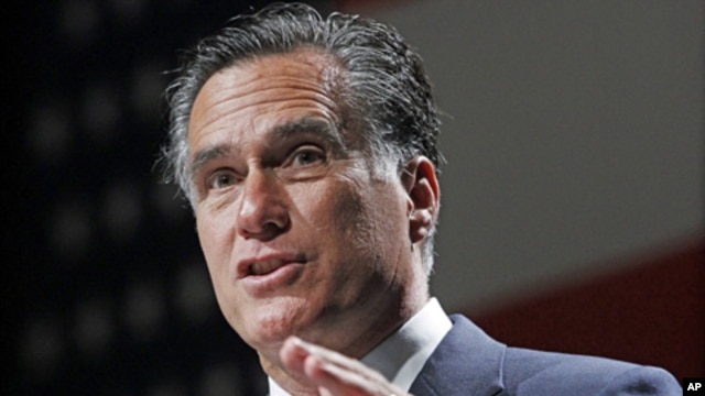 Republican presidential candidate Mitt Romney, speaks at the NALEO (National Association of Latino Elected and Appointed Officials) conference in Orlando, Florida, June 21, 2012 (AP). 