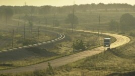 A truck travels on U.S. Route 66 east of Galena, Kansas, in 2003