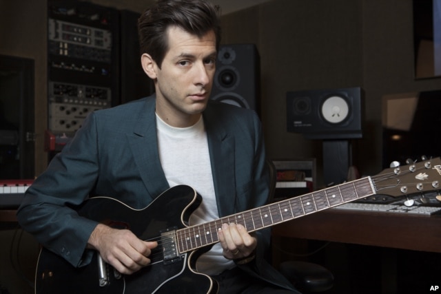 Mark Ronson poses for a photo at Jeff Bhasker Studio, in Venice, California.