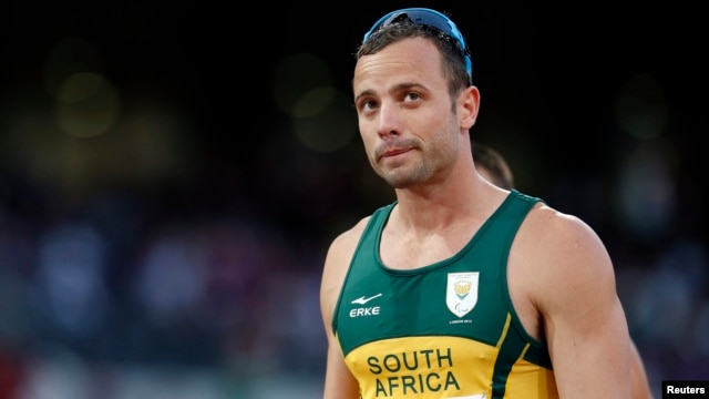 South Africa's Oscar Pistorius is seen after a race in London, September 5, 2012.