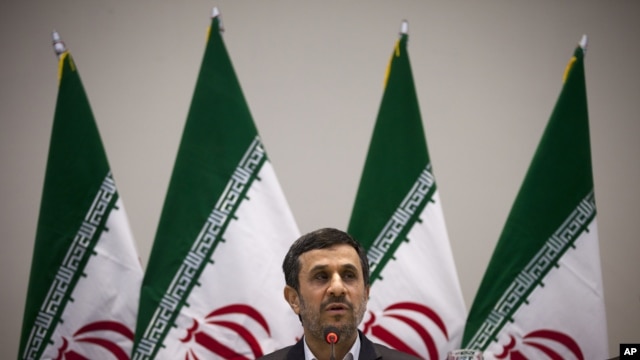 Iranian President Mahmoud Ahmadinejad (June 21, 2012 file photo)