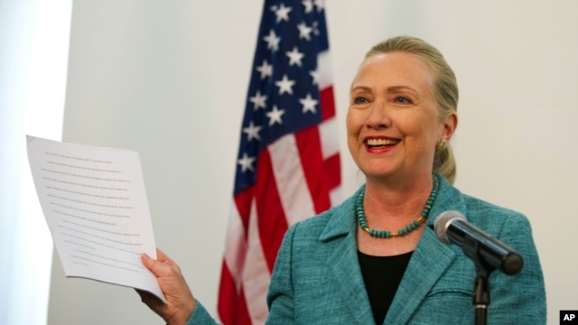 US Secretary of State Hillary Clinton