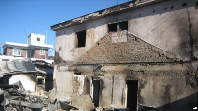 A bombed out house island of Yeonpyeong that was struck by North Korean artillery, 30 Nov 2010