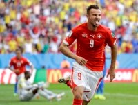 Switzerland during their first round win over Ecuador.