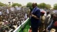 Sudanese President Omar Hassan al-Bashir addresses a crowd during a campaign rally in East Darfur, April 5, 2016. 