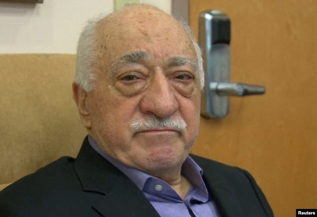 FILE - US-based cleric Fethullah Gulen, whose followers Turkey blames for a failed coup, is shown in still image taken from video, as he speaks to journalists at his home in Saylorsburg, Pennsylvania, July 16, 2016.