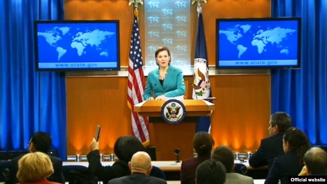 Phát ngôn viên Bộ Ngoại giao Hoa Kỳ Victoria Nuland nói chuyện tại một cuộc họp báo trong thủ đô Washington, 21/213