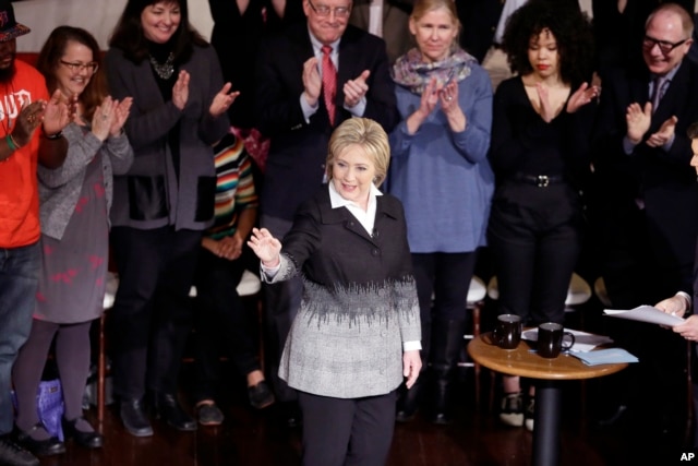 Democratic presidential candidate Hillary Clinton responds to a question during the FOX News town hall at the Gem Theatre in Detroit, March 7, 2016.