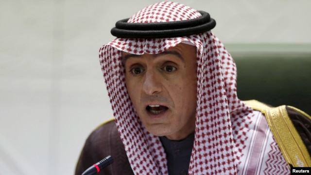 Saudi Arabia's Foreign Minister Adel al-Jubeir speaks in Riyadh, Jan. 19, 2016.