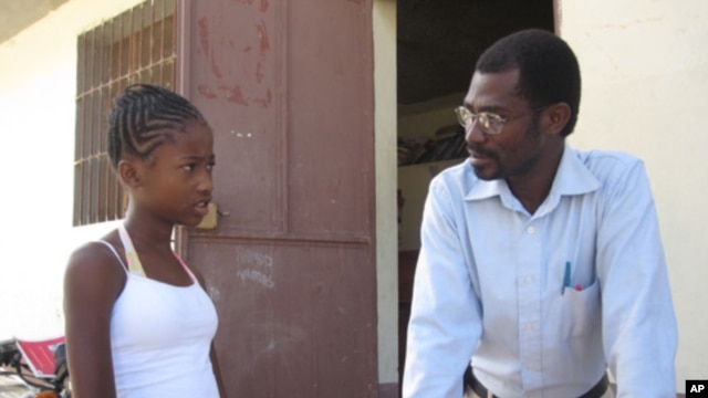 Mirebalais' School Director and new student from Port Au Prince