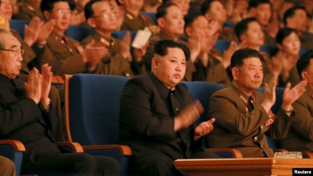 Lãnh tụ Bắc Triều Tiên Kim Jong Un dự một buổi hòa nhạc tại Bình Nhưỡng, ngày 23/2/2016.