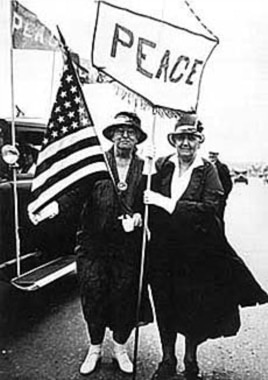 Jane Addams (right) was the first American woman to receive the Nobel Peace Prize.