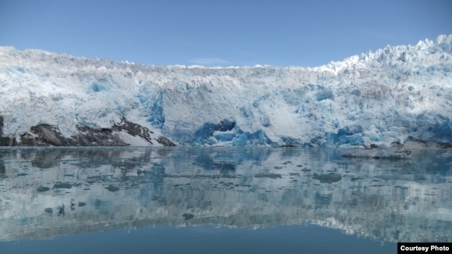This marine-based glacier in the area of Greenland is retreating into land. (Photo: Kelsey Winsor/UW-Madison)
