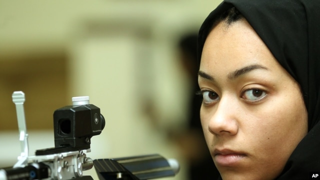 Qatari shooter Bahiya Al Hamad is one of four women to represent her country for the first time (courtesy of - dohastadiumplus.com).)