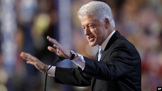 Former President Bill Clinton speaks at the Democratic National Convention in Denver. (2008 file photo)
