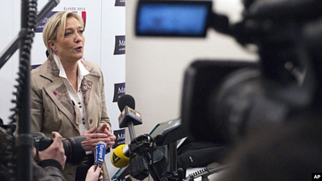Leader of France's far-right National Front party Marine Le Pen (file photo)