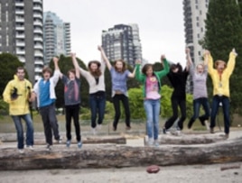 Not every summer camp convenes in the woods. Here, young actors frolic at a film-school camp in the heart of a big city: Vancouver, British Columbia in Canada.