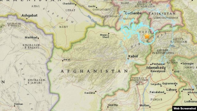 Trận động đất mạnh 6,6 độ xảy ra tại khu vực Hindu Kush của Afghanistan, ở độ sâu 210 kilômét.