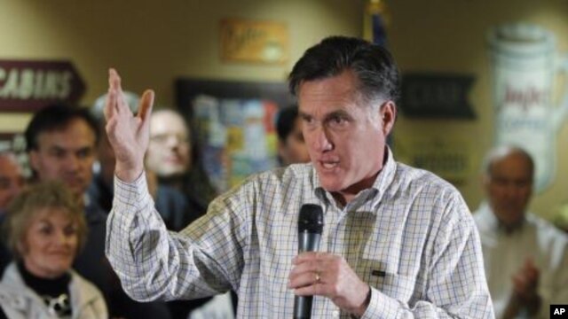 Republican presidential candidate, former Massachusetts Gov. Mitt Romney speaks during a town hall meeting, in Sioux City, Iowa, December 31, 2011.