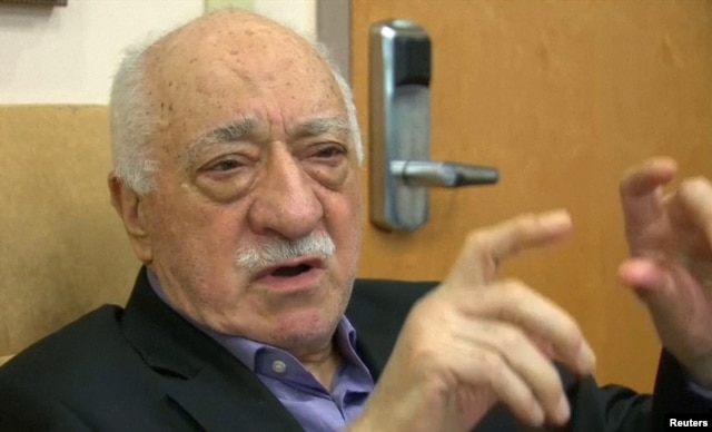 U.S.-based cleric Fethullah Gulen, whose followers Turkey blames for a failed coup, is shown in still image taken from video, speaks to journalists at his home in Saylorsburg, Pennsylvania, July 16, 2016.