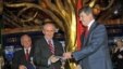 Elez getting award from Albanian President Topi