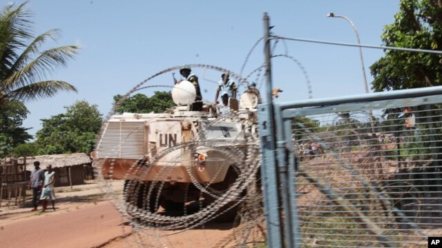 UN troops in Democratic Republic of the Congo, one day after Nzobo Yalobo, a new rebel group in Equateur, attacked the provincial capital of Mbandaka.