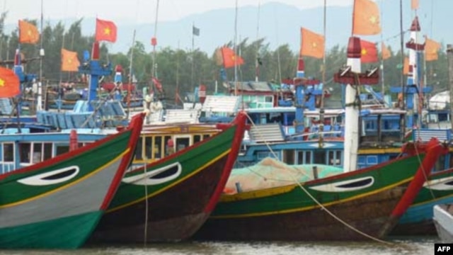 Tàu đánh cá của ngư dân ở tỉnh Quảng Ngãi.