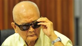Nuon Chea, 86, a leading ideologue for the Khmer Rouge, has high blood pressure and problems with his eyes.