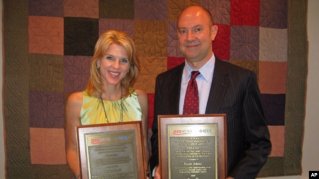 Holly Morris and Randy Atkins are the two winners of this year's IEEE USA Journalism Award.