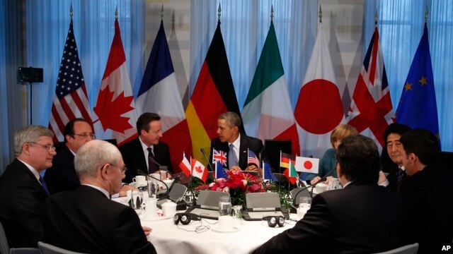 Tổng thống Obama họp với các nhà lãnh đạo nhóm G-7, 24/3/14