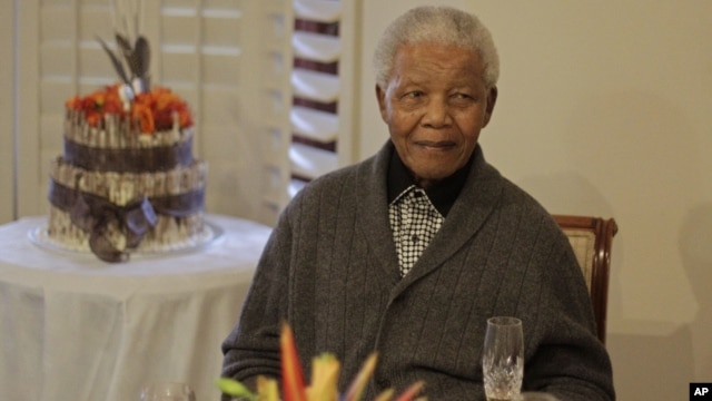 Former South African President Nelson Mandela as he celebrates his birthday with family in Qunu, South Africa, July 18, 2012.
