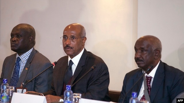 FILE - Seyoum Mesfin, Chairman of IGAD Special Envoys to South Sudan, gives remarks at the launch of the Multi-stakeholder Roundtable Negotiations on June 16, 2014 in Addis Ababa, Ethiopia.