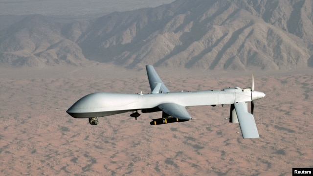 An undated U.S. Air Force image shows a MQ-1 Predator unmanned aircraft. 