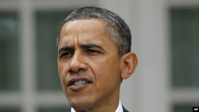 President Barack Obama speaks at White House Oct., 20, 2011, on the death of Libyan leader Moammar Gadhafi.