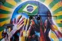 World Cup mural.