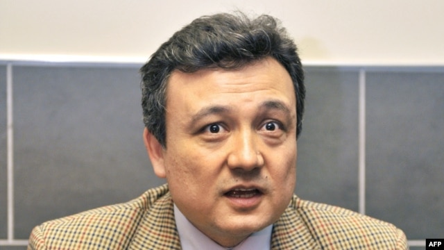 FILE - World Uyghur Congress leader Dolkun Isa has received a rights award in the United States, angering Chinese officials who consider him a terrorist. He's shown in 2008.