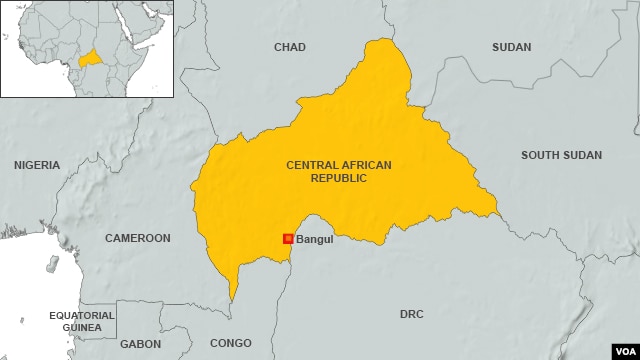 Map of Central African Republic