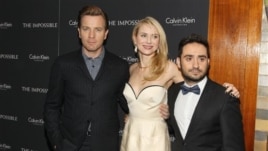 Ewan McGregor left, Naomi Watts and J.A. Bayona last month at the screening of "The Impossible" in New York City