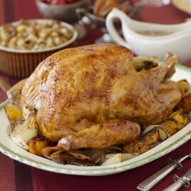 If they did eat turkeys at the first Thanksgiving, they were probably not as plump as today's holiday birds.