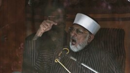 Lider verske organizacije Minadž-ul-Kuran na protestima u Islamabadu, 15. januar, 2013.   